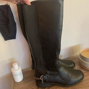 Nautica black riding boots
